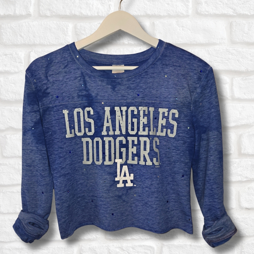 Los Angeles Dodgers Long Sleeve Crop Top
